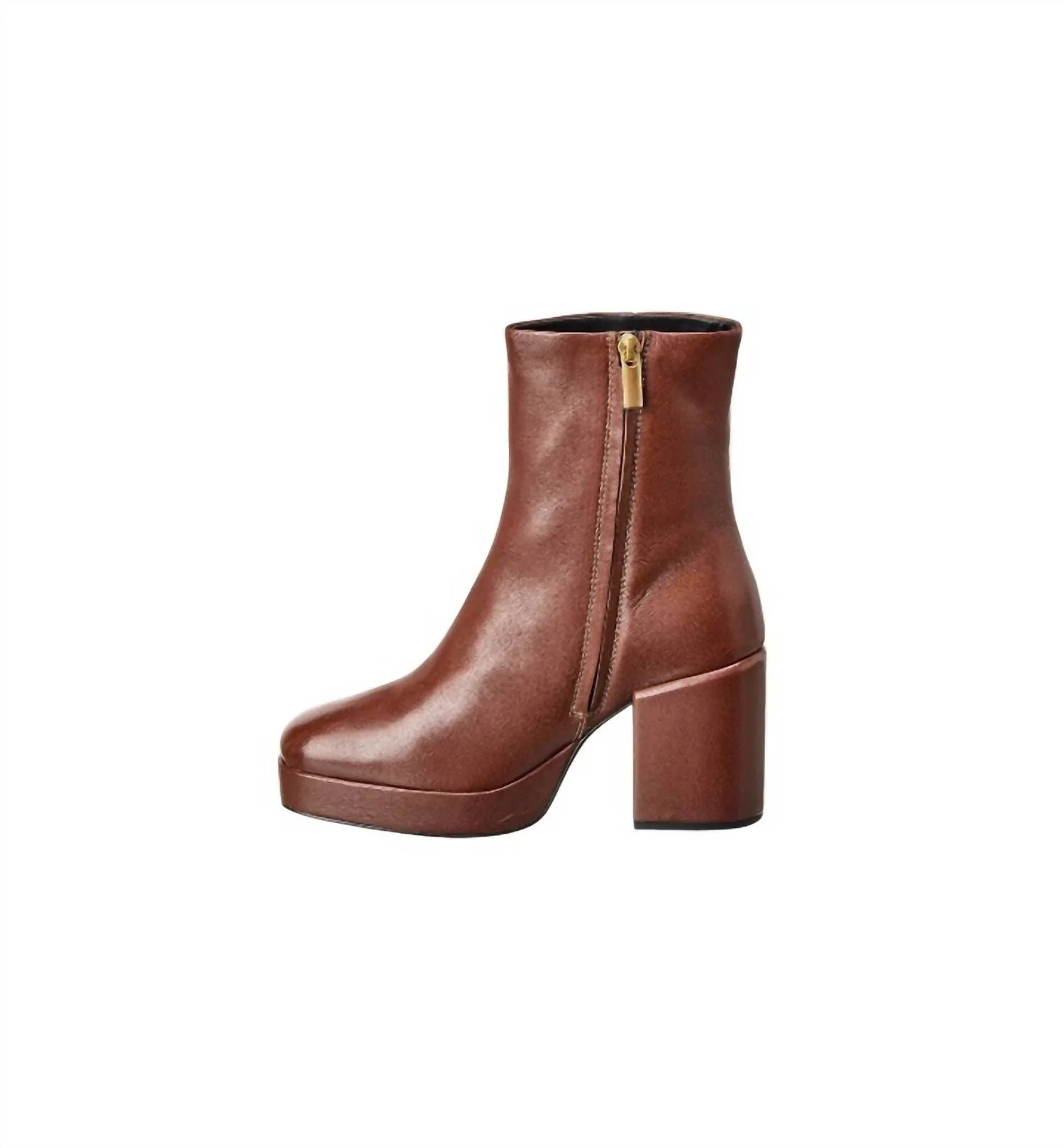 Women's Sweet Lady Leather Boot In Brown | Shop Simon