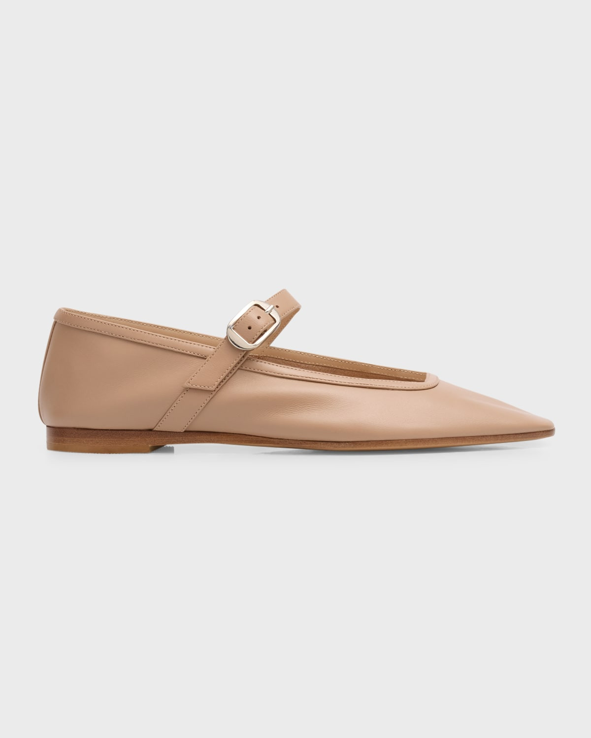 Leather Mary Jane Ballerina Flats | Neiman Marcus