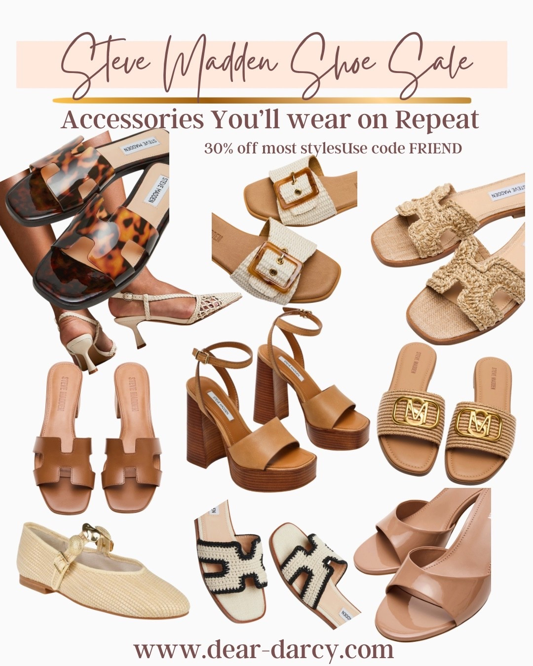 Steve Madden Shoe SALE 
Save 30% off with code Friend on most styles

The cutest and so versatile neutral shoes you’ll wear all spring and summer. 

Flats, kitten heels, heels and Mary Jane’s 

Hurry and grab on sale 



#LTKSaleAlert #LTKOver40