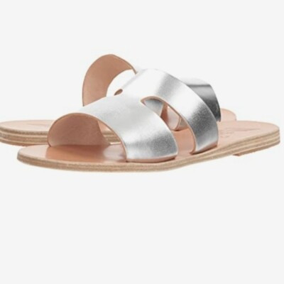 ANCIENT GREEK Silver Leather Apteros Sandals  | eBay | eBay US