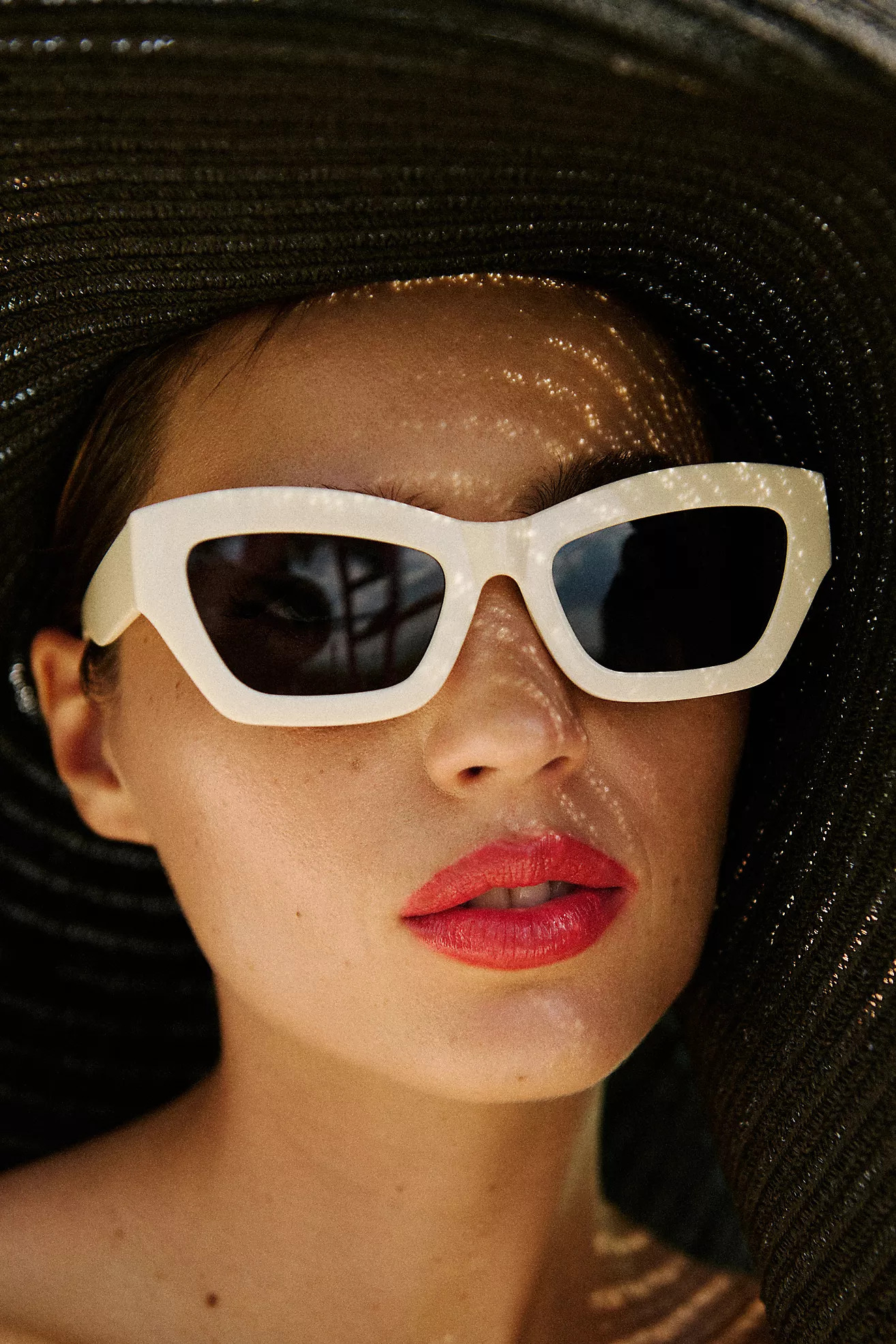 Blocked Cat-Eye Sunglasses | Anthropologie (US)