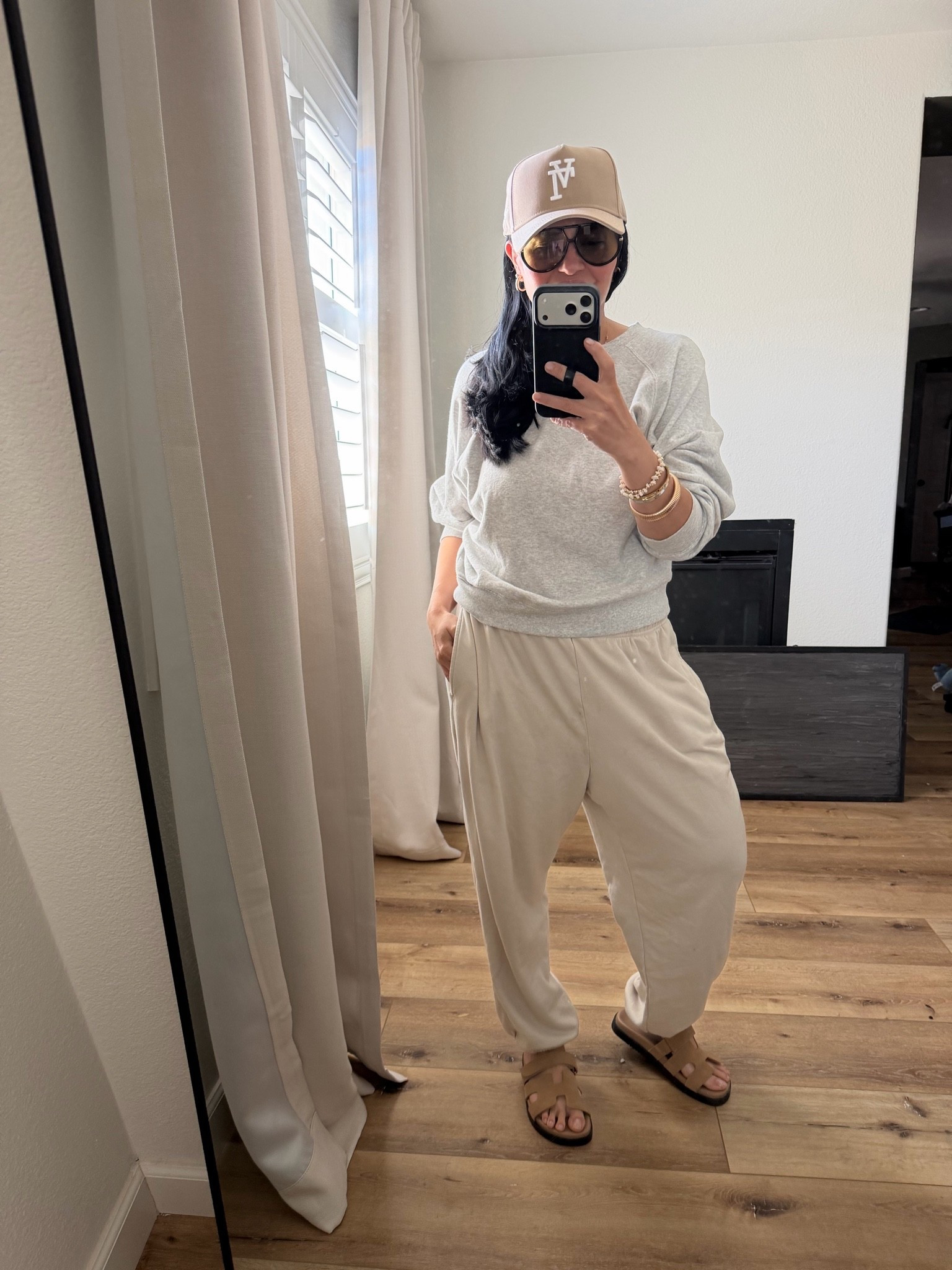 Medium in the sweater 
Large the bottoms

#LTKmomlife #LTKootd #LTKmorningroutine