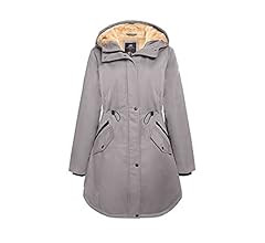 Women's Thicken Fleece Lined Parka Winter Coat Hooded Jacket with Pockets | Amazon (US)