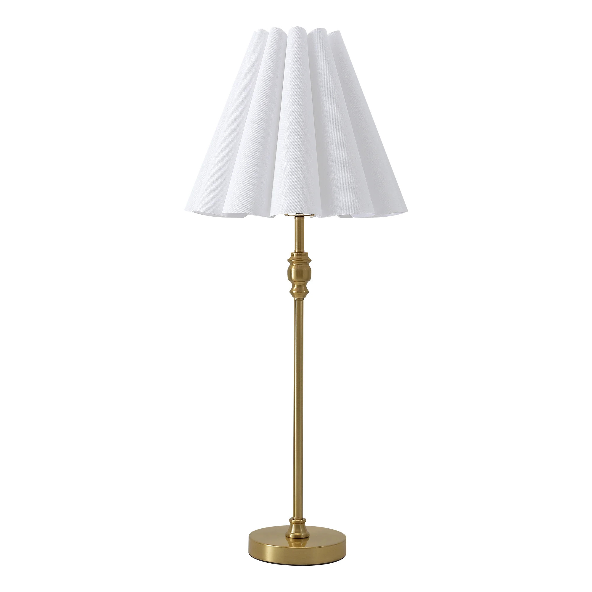 30.5'' Table Lamp with Pleated Linen Lampshade, Modern Flower Table Lamp for Living Room Bedroom | Wayfair North America