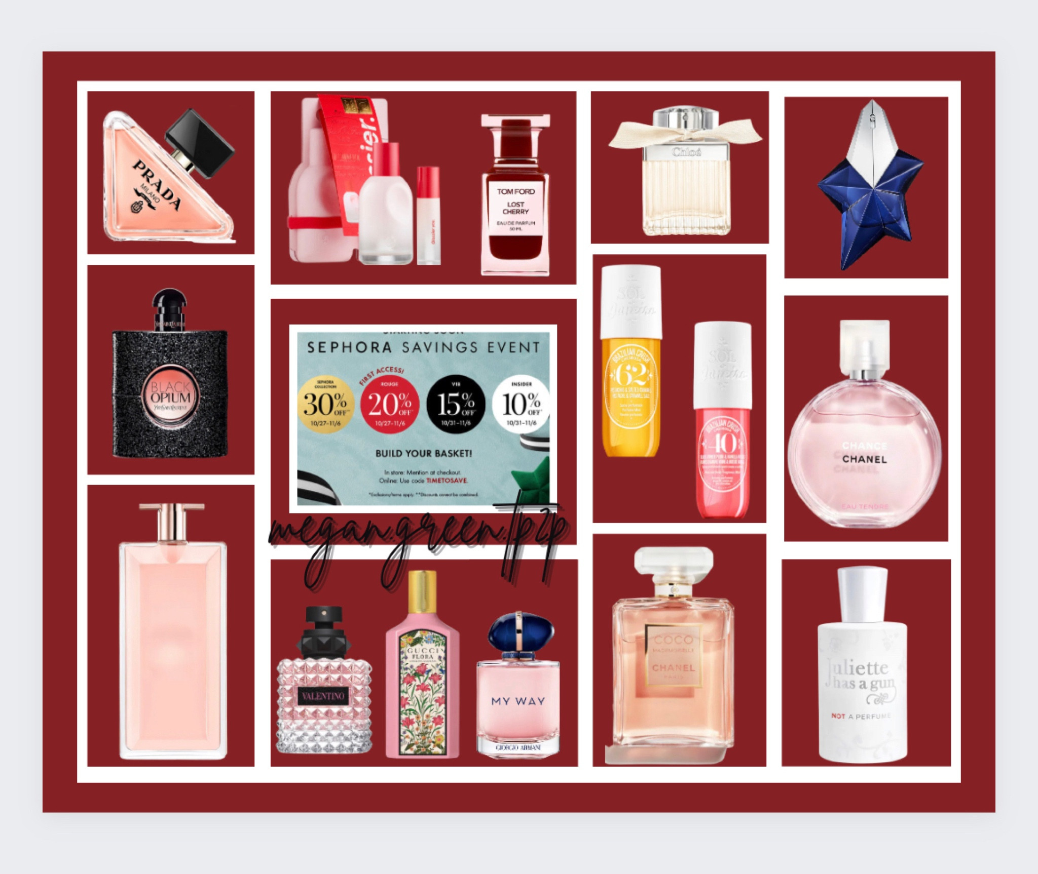 Sephora Sales Event: Perfume
Use Code: TIMETOSAVE

#LTKsalealert #LTKHolidaySale #LTKGiftGuide