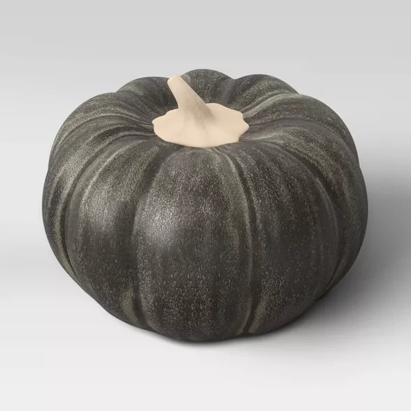 Large Glazed Ceramic Pumpkin Black - Threshold™ | Target