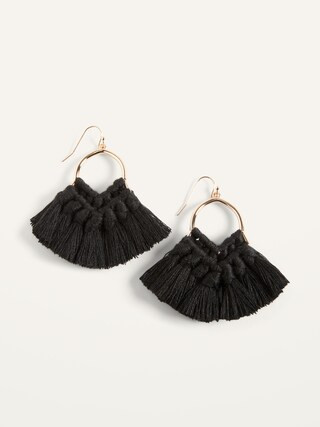 Macramé Tassel Drop Earrings For Women | Old Navy (US)