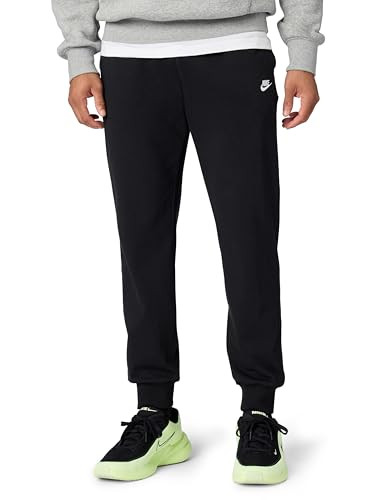 Nike Men's Club Knit Joggers, Black/White, Small | Amazon (US)