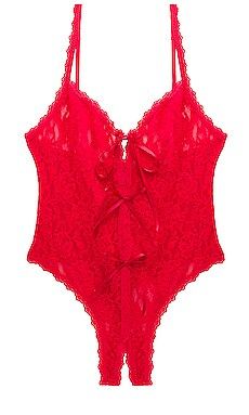 Hanky Panky Racy Signature Lace Open Teddy in Red from Revolve.com | Revolve Clothing (Global)