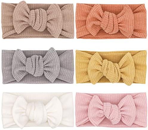 Amazon.com: Baby Girls Headbands with Bows Infant Toddler Headwrap Hair Accessories : Baby | Amazon (US)