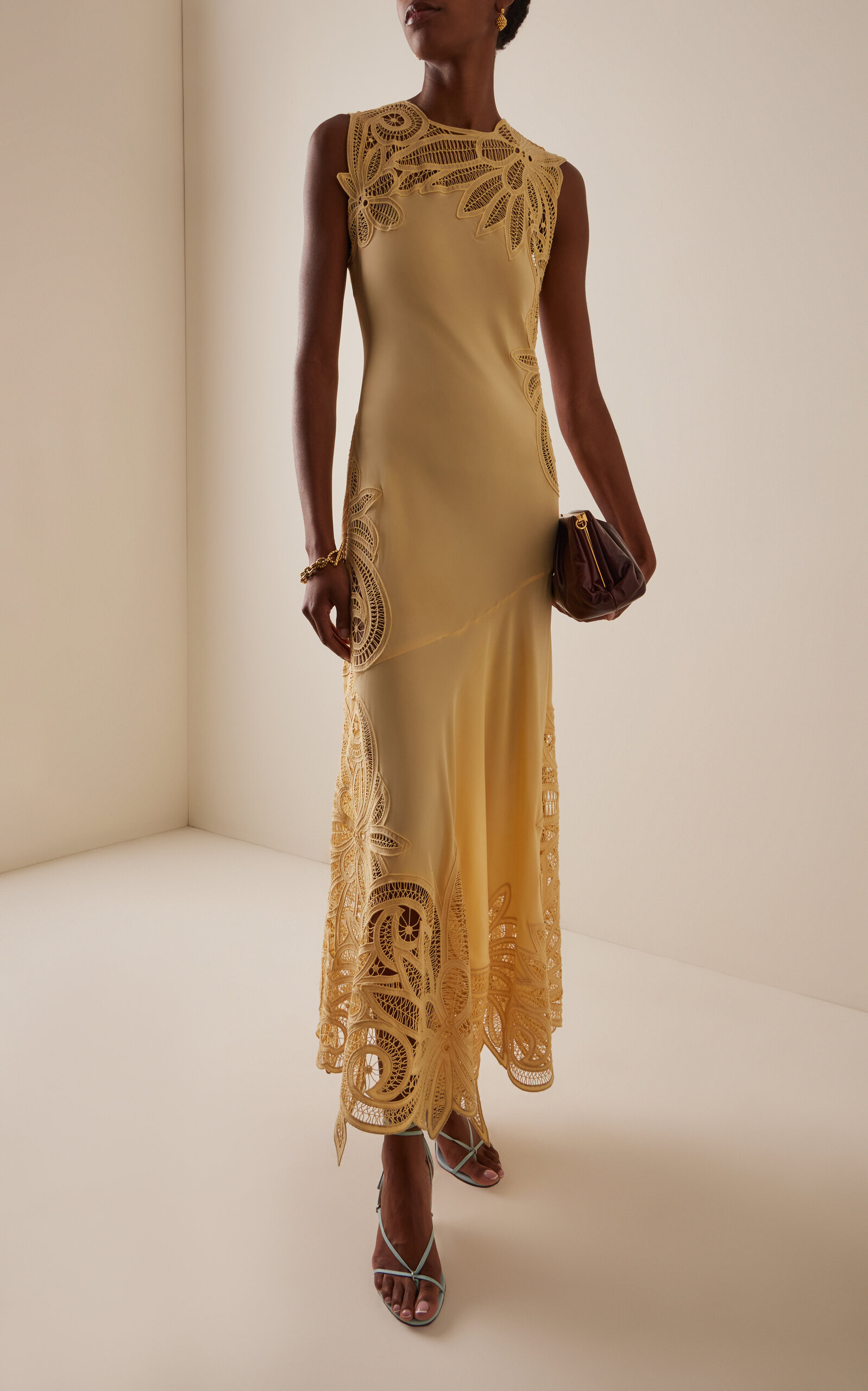 Idra Embroidered Silk Crepe De Chine Maxi Dress | Moda Operandi (Global)