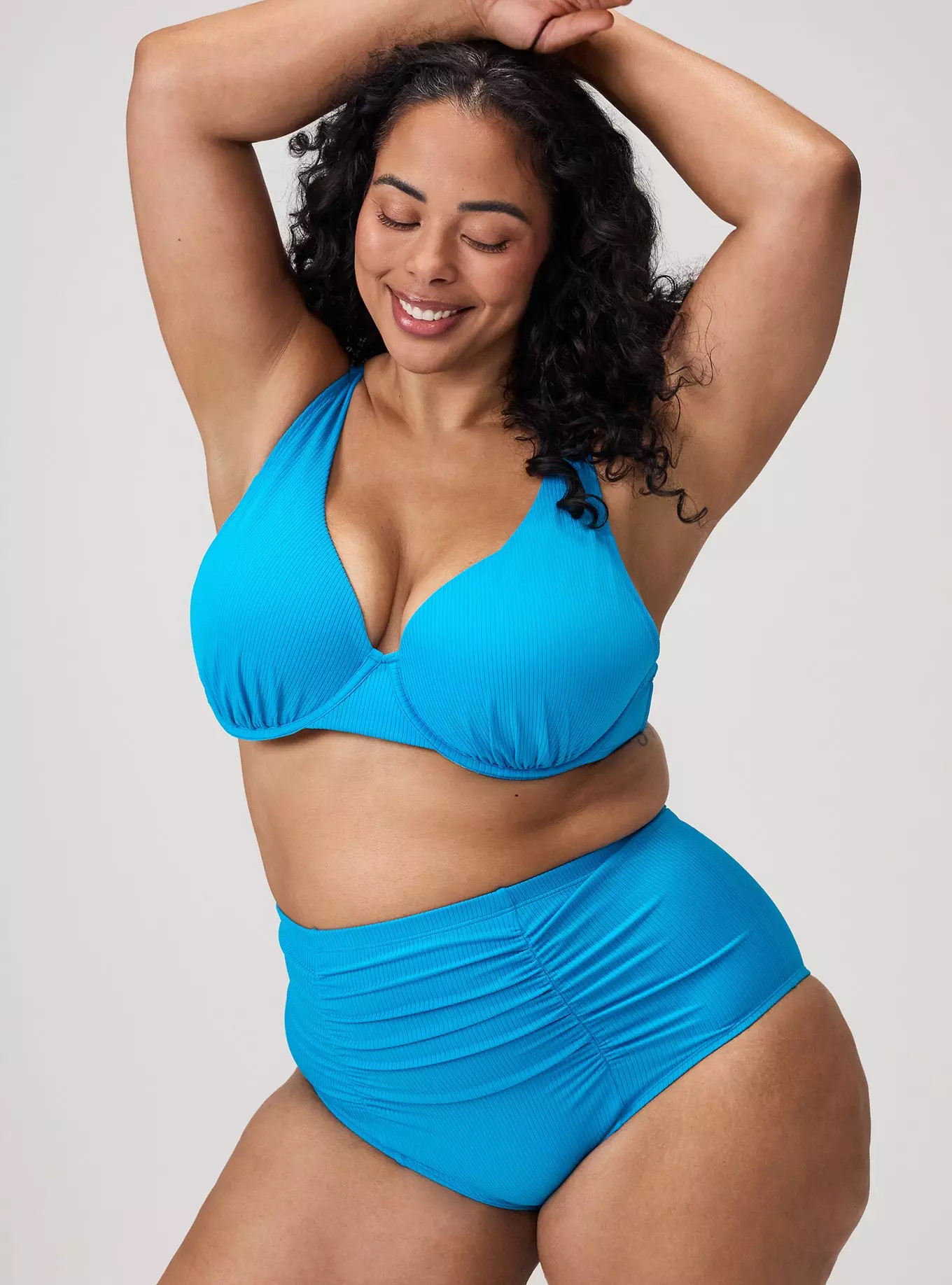 Rib Underwire Triangle Bikini Top | Torrid (US & Canada)