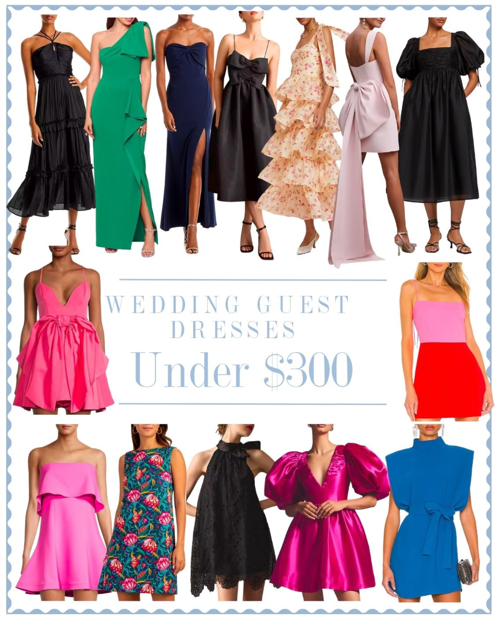 My favorite wedding guest dresses in the 100-300 price range! 

#weddingguestdresses 

#LTKwedding