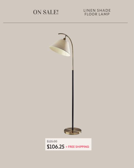Linen shade floor lamp on sale! 

#LTKhome #LTKsalealert #LTKstyletip