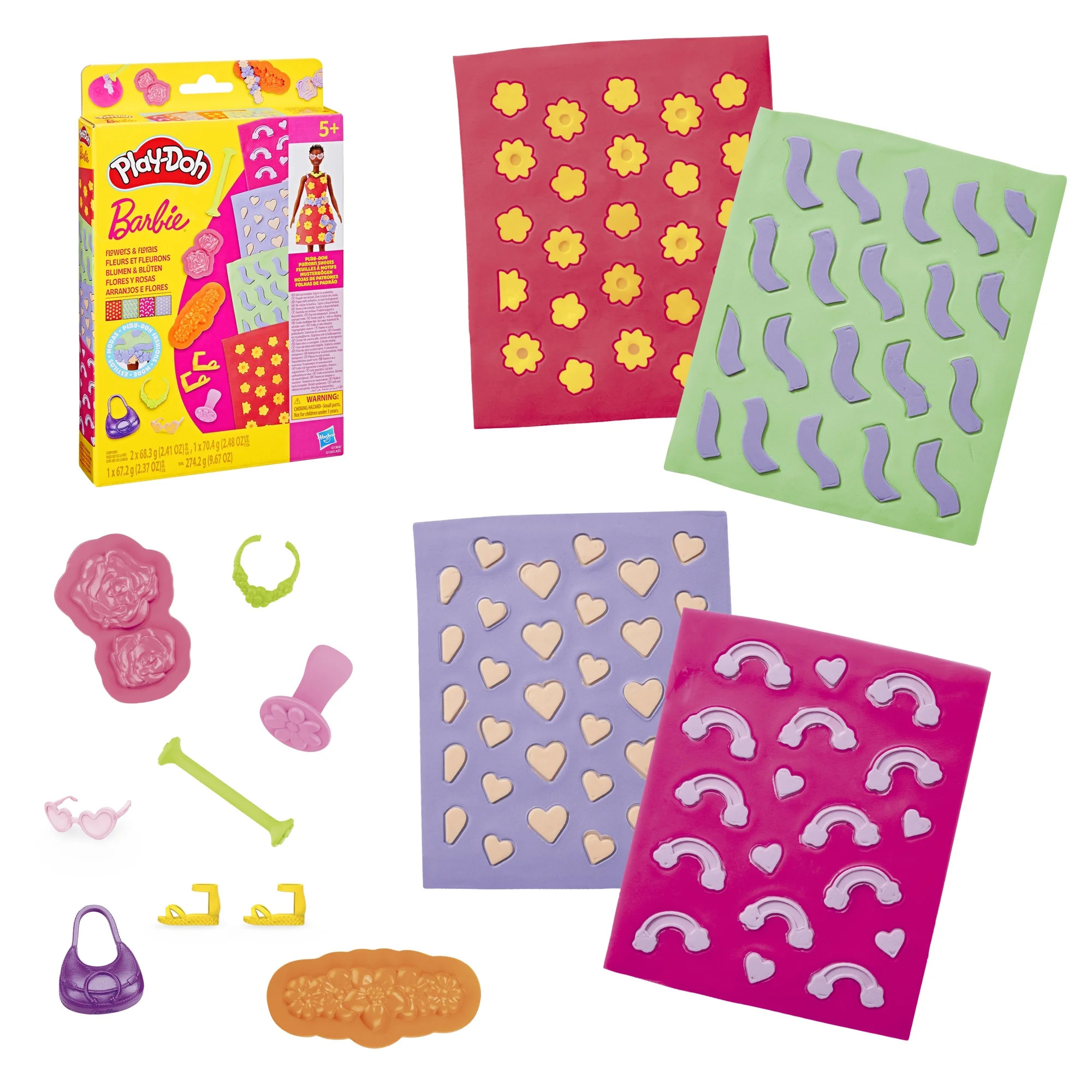 Play-Doh Barbie Flowers and Florals Patterns Pack, Refill Accessory Set, Stocking Stuffers for Ki... | Walmart (US)