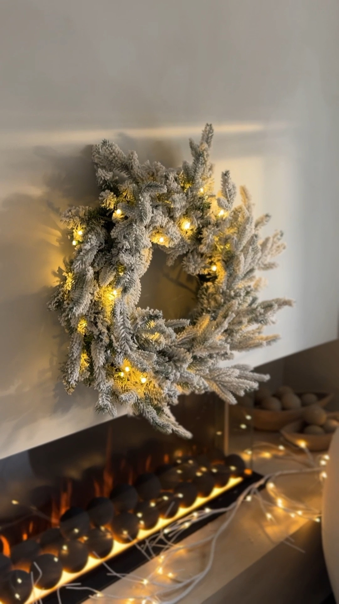 Modern Fireplace
 This 3 sided fireplace insert is super affordable and such a show stopper. If you dont want to build around it you can just hang it on your wall for a minimalist look. I also added these ceramic spheres for that organic modern look. you can add these to your electric or gas fireplace .

#LTKHome #LTKHoliday