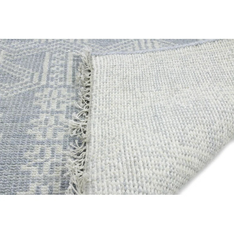 Abby Hand-Knotted Wool Light Blue Rug | Wayfair North America