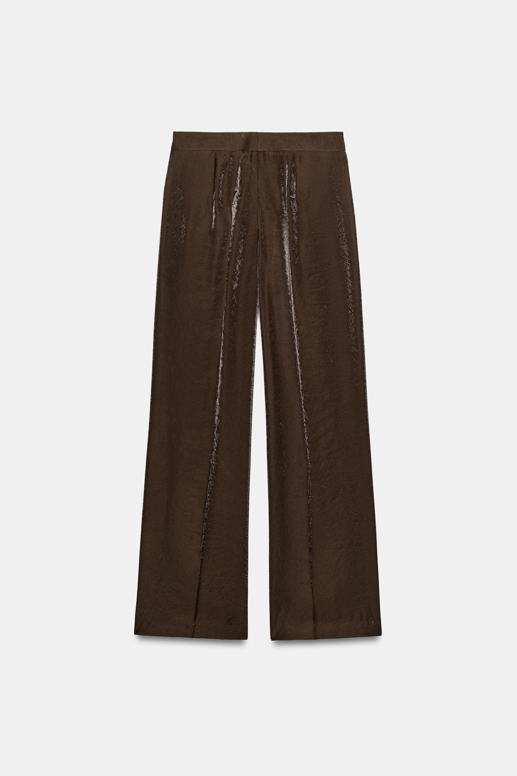 SHINY EFFECT STRAIGHT PANTS | Zara US