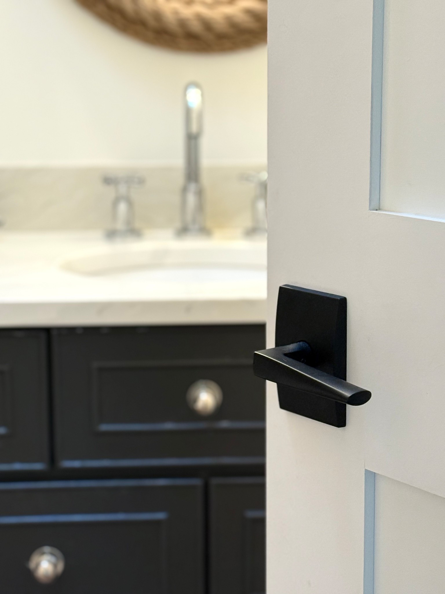 Door handle upgrade matte black rectangular rosette door lever hardware 

#LTKFindsUnder50 #LTKSaleAlert