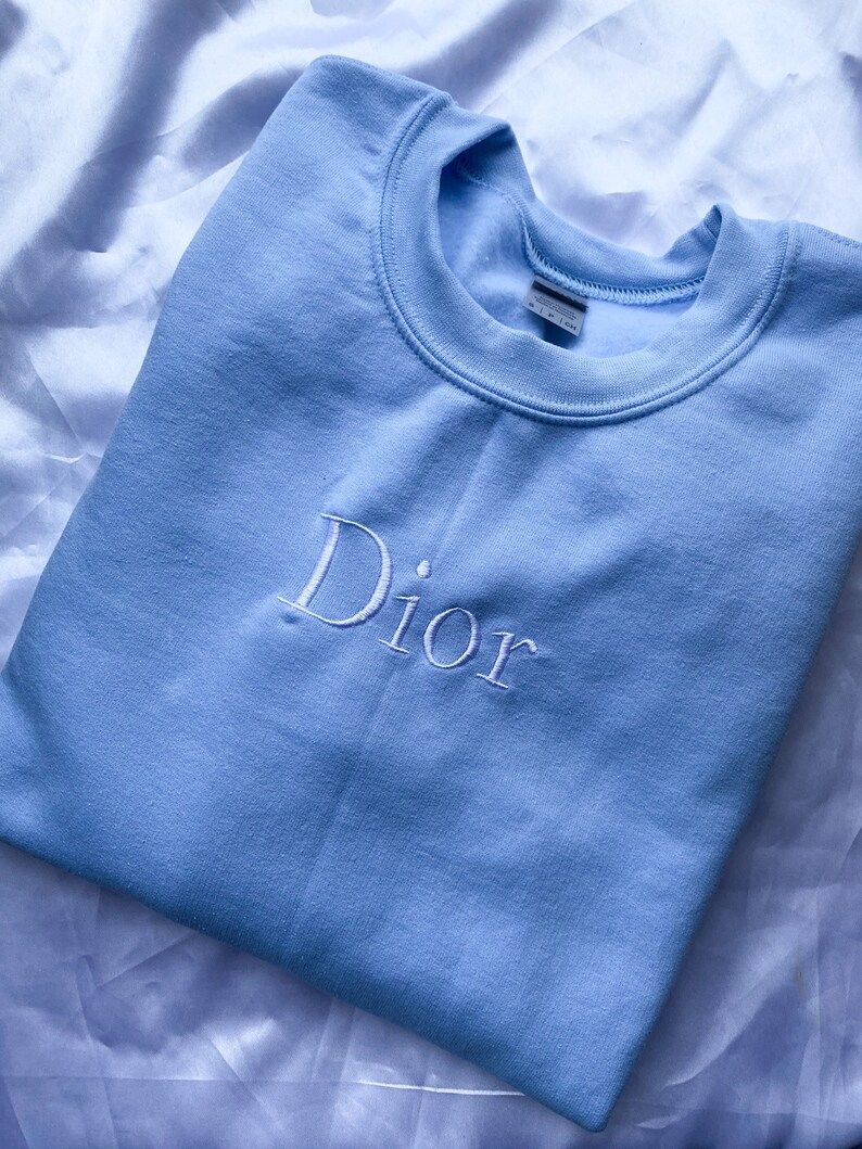 D I O R Inspired Embroidered Crewneck | Etsy (US)