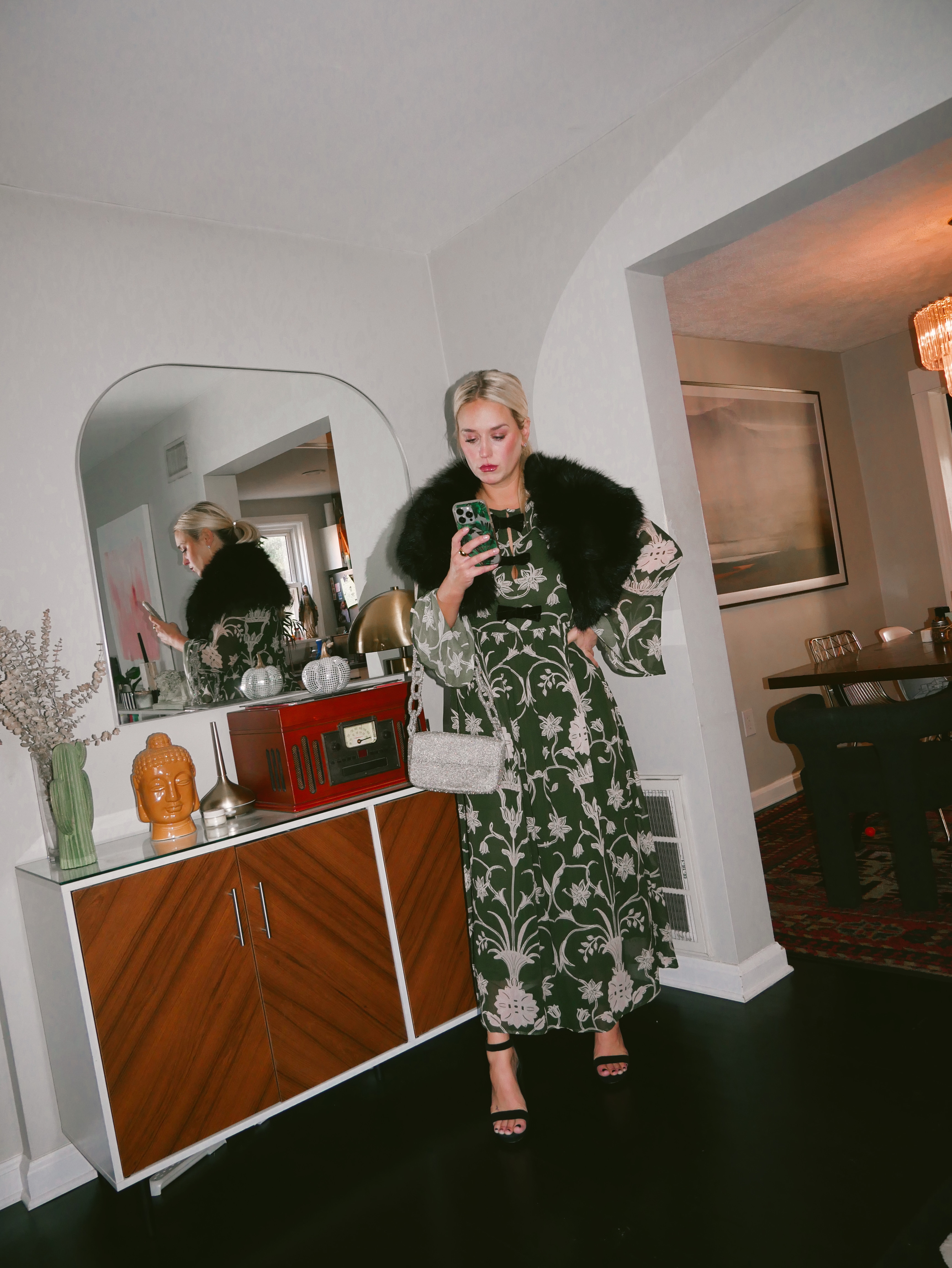 the perfect dresses for all things holiday are BOGO right now! Obsessed with these beautiful prints - esp this green one. Shop beyond by vera and use code "BFBOGO" - linked below <3 #ad 

 #LTKCyberWeek #LTKHoliday #LTKSaleAlert