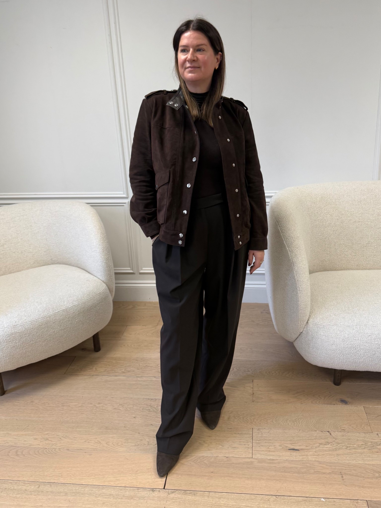 The chocolate brown colour-drench: I snapped up this Mint Velvet brown suede jacket in the sale, it’s a great pilot-meets-bomber shape that’s going to be really versatile heading into spring. Linked some other lovely picks 

#LTKworkwear #LTKeurope #LTKuk