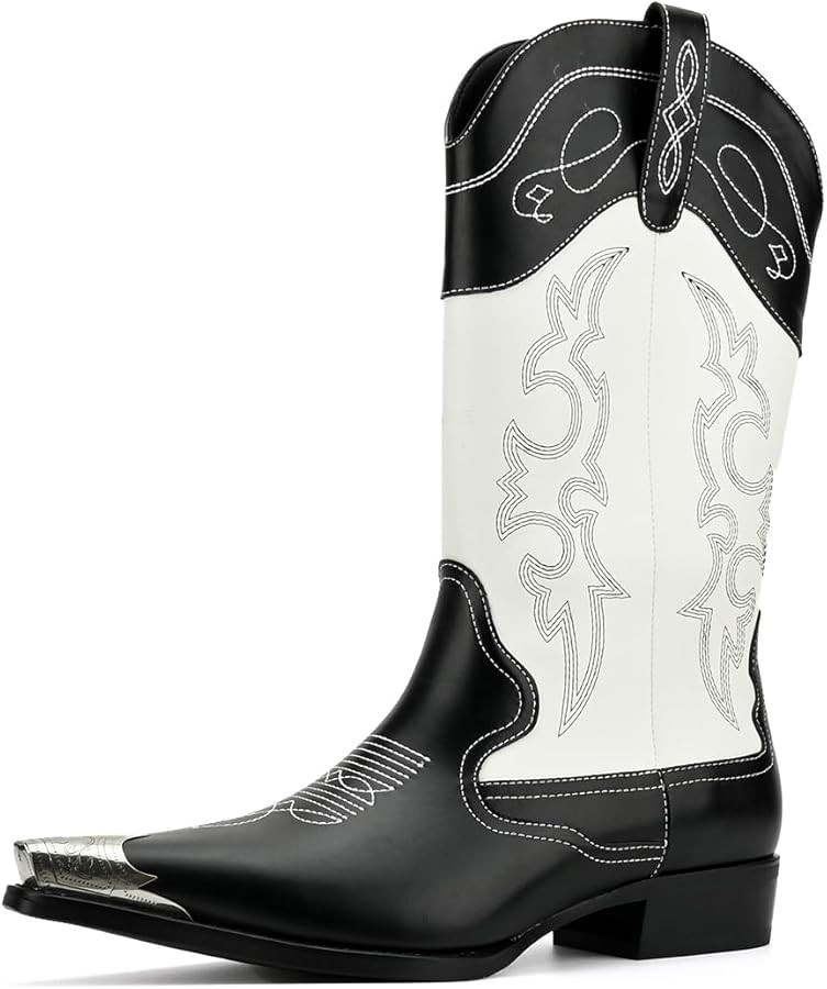 Cowboy Boots for Men Western Men's Boots with Classic Embroidered Slip Resistant Durable Fashiona... | Amazon (US)
