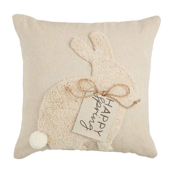 Square Tufting Bunny Pillow | Mud Pie