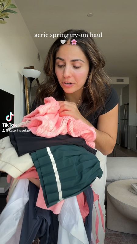 Aerie spring haul!! Aerie is truly my go to store for pieces I know are going to fit well + feel good. I always go true to size there, ordered all Mediums! Most pieces are on sale 💓

#LTKVideo #LTKsalealert #LTKfindsunder50