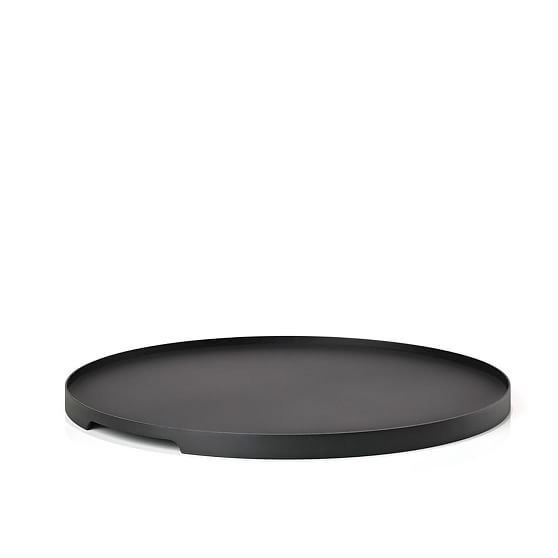 Round Tray, Large, Black | West Elm (US)