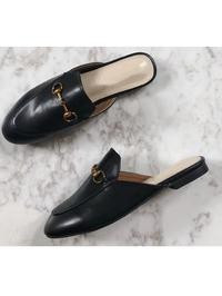 'Tully' Buckled Loafer Slides (2 Colors) | Goodnight Macaroon