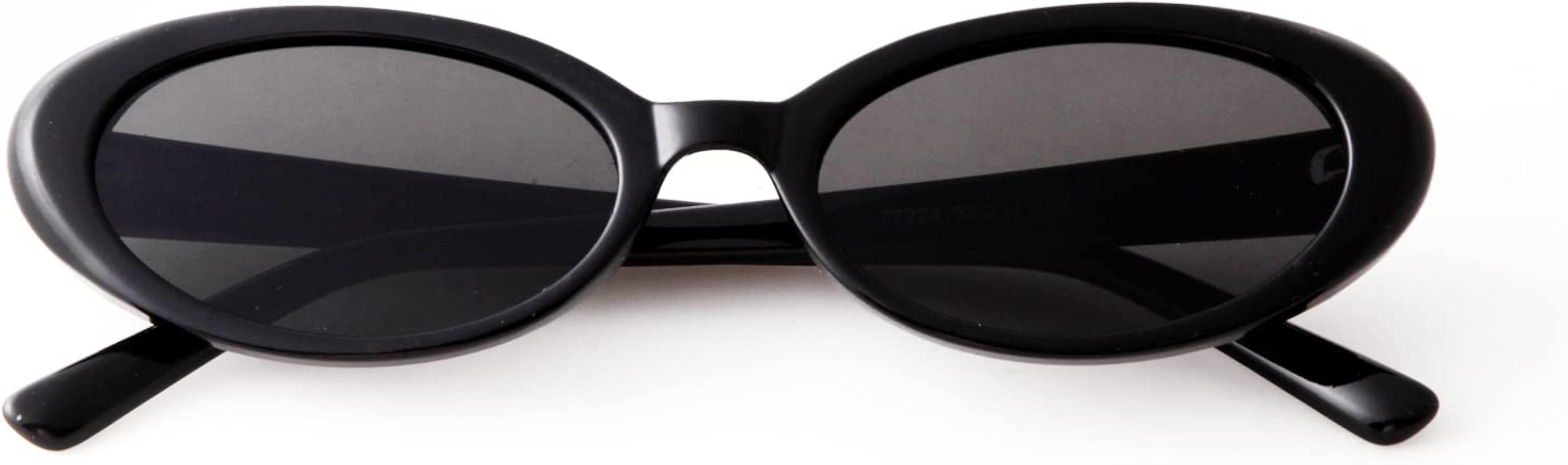 Oval Sunglasses for Women,90s Retro Small Trendy Shades | Amazon (US)