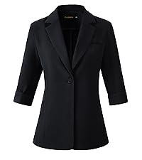Beninos Womens 3/4 Sleeve Lightweight Office Work Suit Jacket Blazer | Amazon (US)
