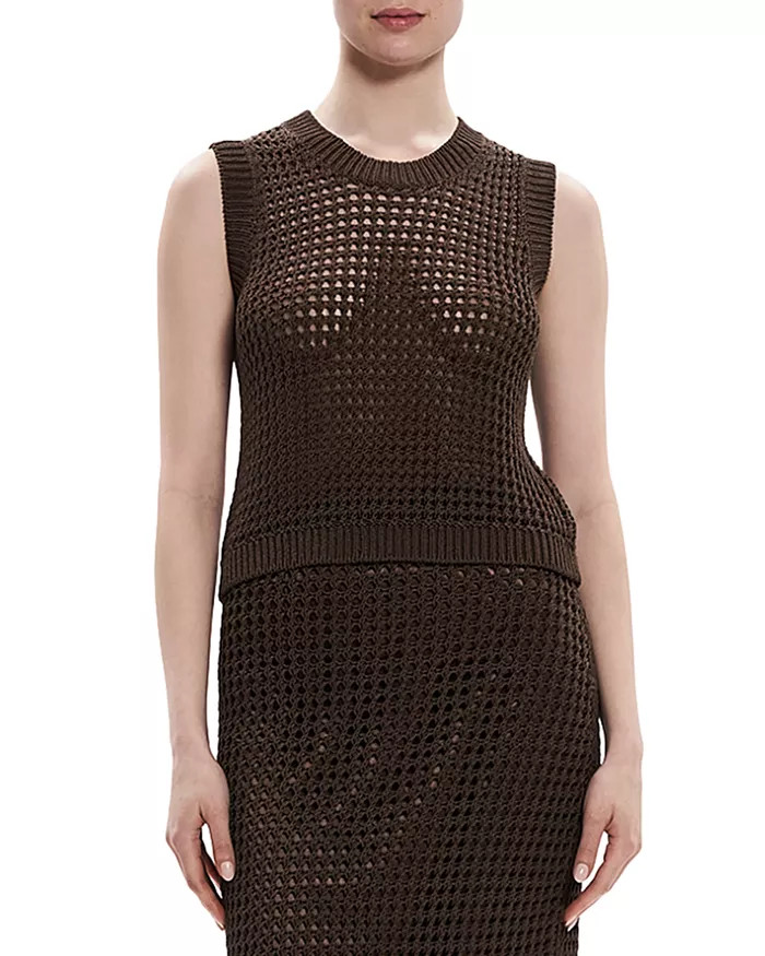 Cotton Knitted Mesh Tank | Bloomingdale's (US)