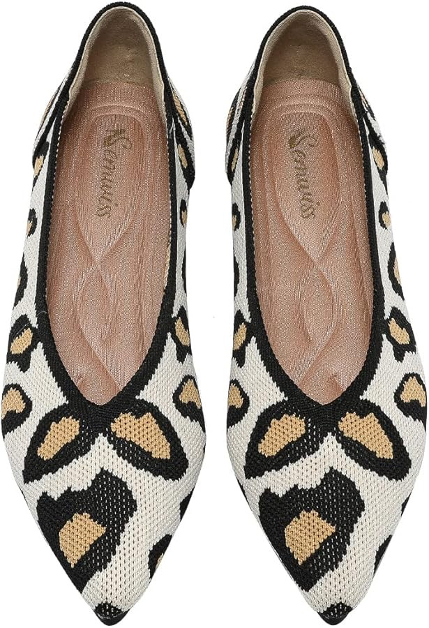 Semwiss Women's Ballet Flats Comfortable Casual Dressy Shoes,Work Flats Office Shoes Pointed Toe ... | Amazon (US)