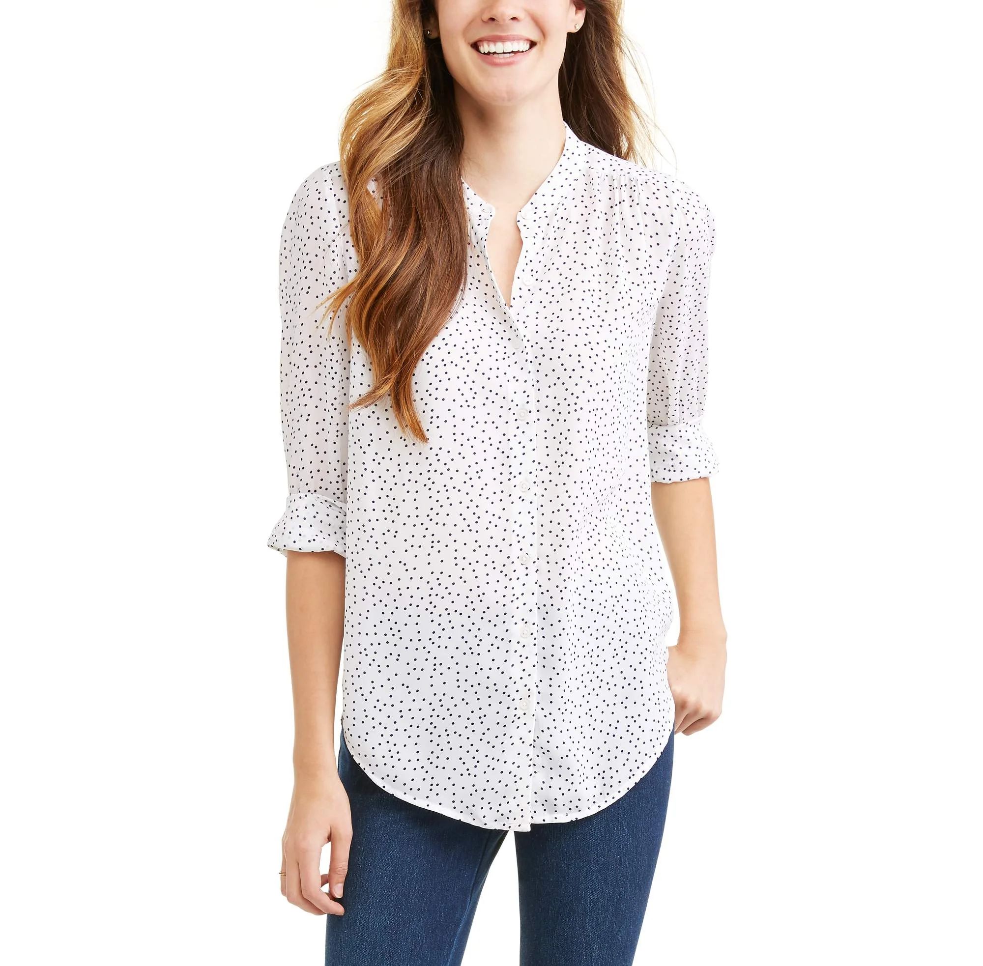 Time and Tru Women's Printed Soft Shirt | Walmart (US)