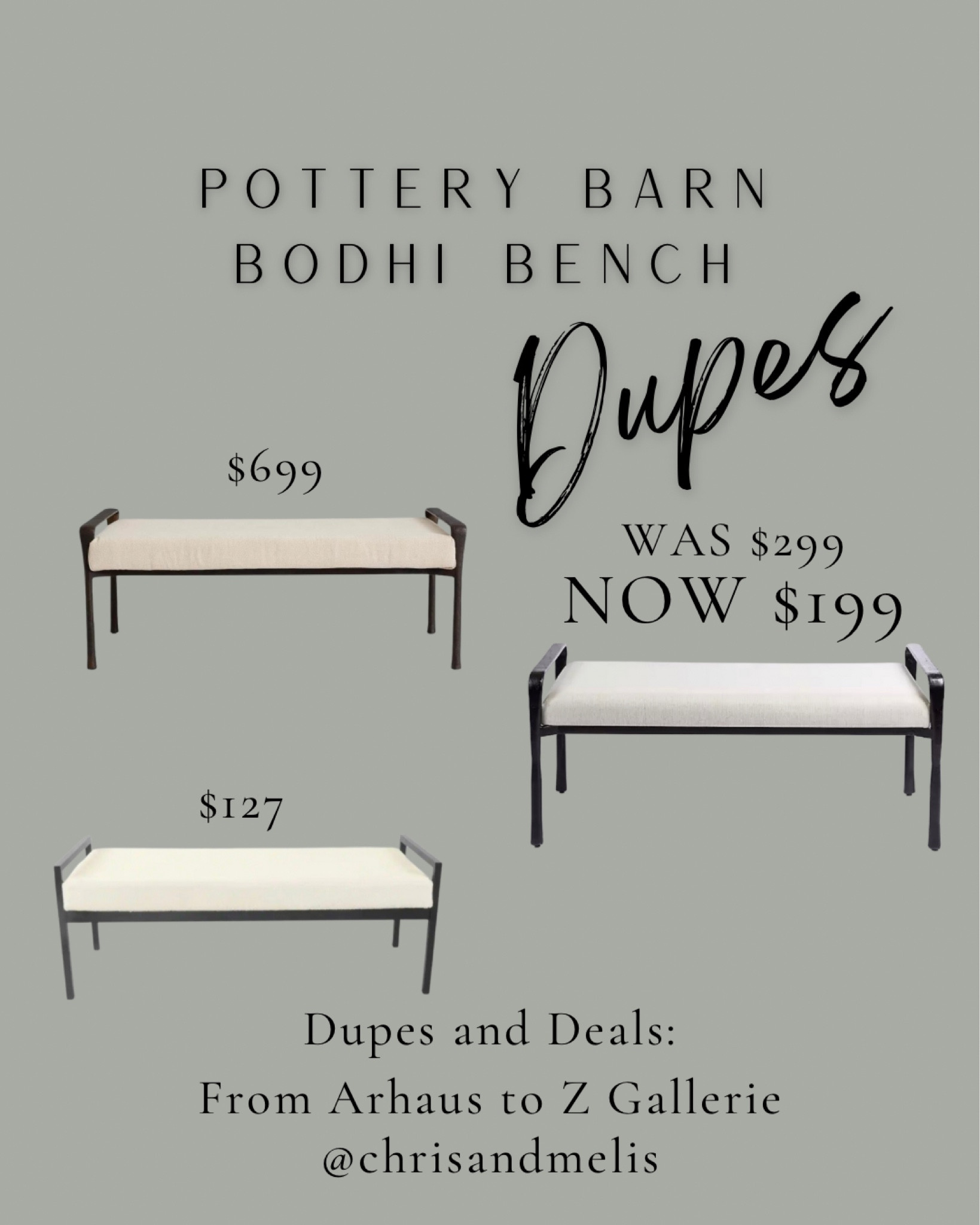 The Pottery Barn Bodhi bench dupes are both in stock and both are now under $200! This would look amazing in an entryway styled with gallery wall frames above it, or at the foot of a bed!

Bedroom design, bedroom furniture, bedroom decor, entryway stylings interior design, home decor  

#LTKhome #LTKsalealert