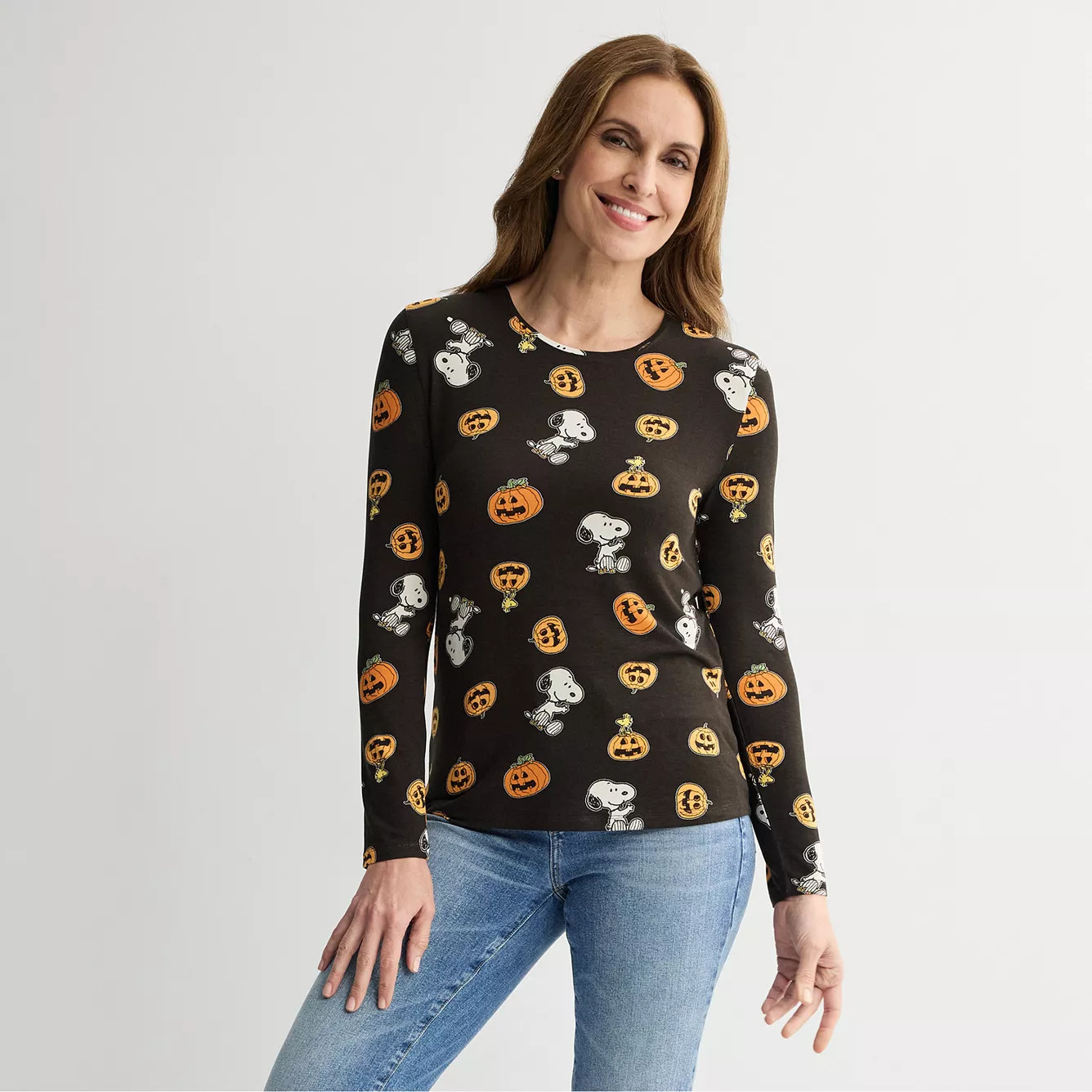 Women's Peanuts Snoopy Halloween Long Sleeve Graphic Top | Kohl's