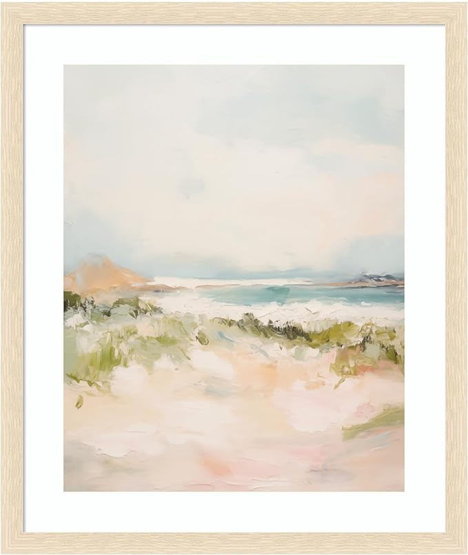 Kate and Laurel Framed Wall Art Print Tranquil Landscape III expansion by Amy Lighthall, 22 x 26,... | Amazon (US)
