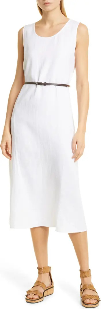 Sleeveless Linen Midi Dress | Nordstrom