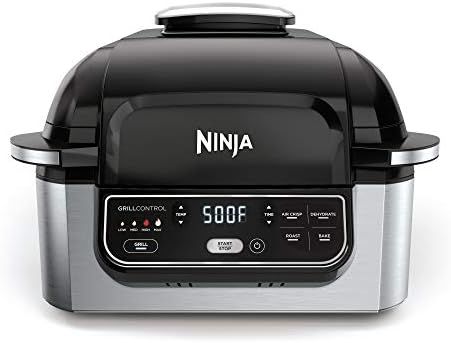 Ninja Foodi AG301 5-in-1 Indoor Electric Countertop Grill with 4-Quart Air Fryer, Roast, Bake, De... | Amazon (US)