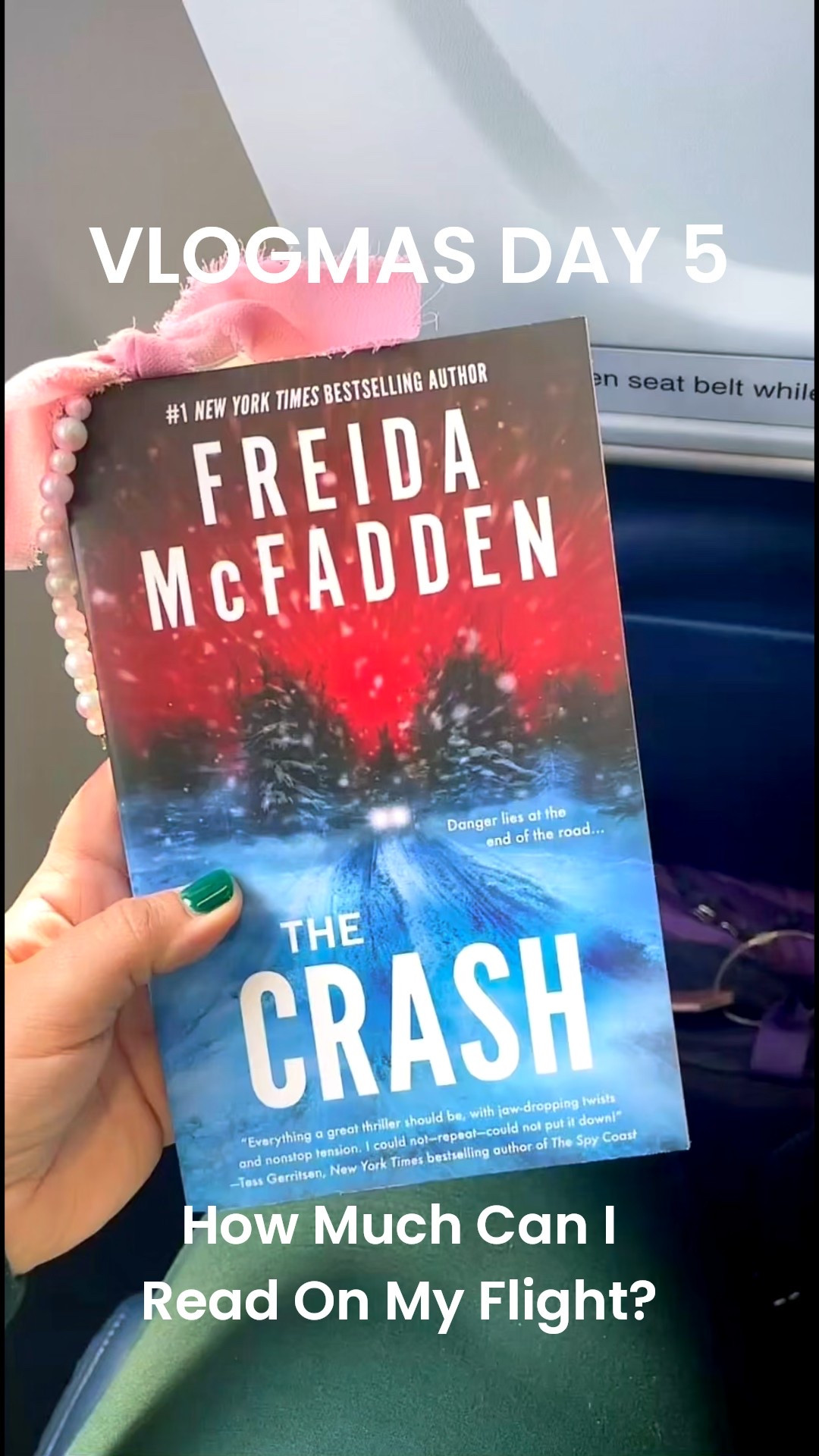 VLOGMAS DAY 5 📕🎄✈️ How Much Can I Read on My Flight? I’m a self-proclaimed slow reader and wanted to see how much I could read on my flight from Atlanta to Dallas. The flight was about 1 hour and 45 minutes; I read for 1 hour and 30 minutes and finished 71 pages, roughly 3/4 of a page a minute. So far this book is interesting and I’m excited to pick it up again soon!

#ReadingVlog #ReadingSprint 

#LTKvlog #LTKdayinmylife #LTKFindsUnder50