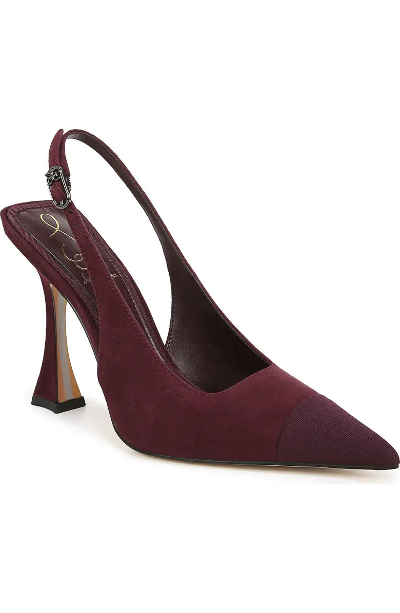 Sam Edelman Odette Slingback Pointed Cap Toe Pump (Women) | Nordstrom | Nordstrom