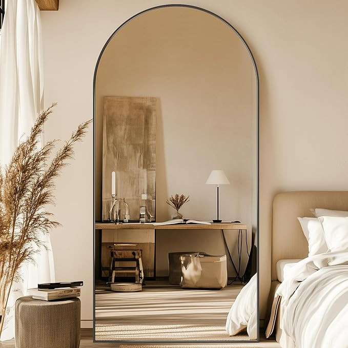 Full Length Mirror, 77"x38" Oversized Arched Mirror Large Standing Mirrors, Tall Mirrors Body Flo... | Amazon (US)