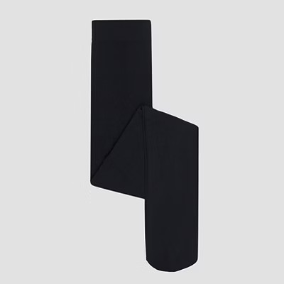 Girls' High Waisted Footed Tights - Cat & Jack™ Black 12-14 | Target