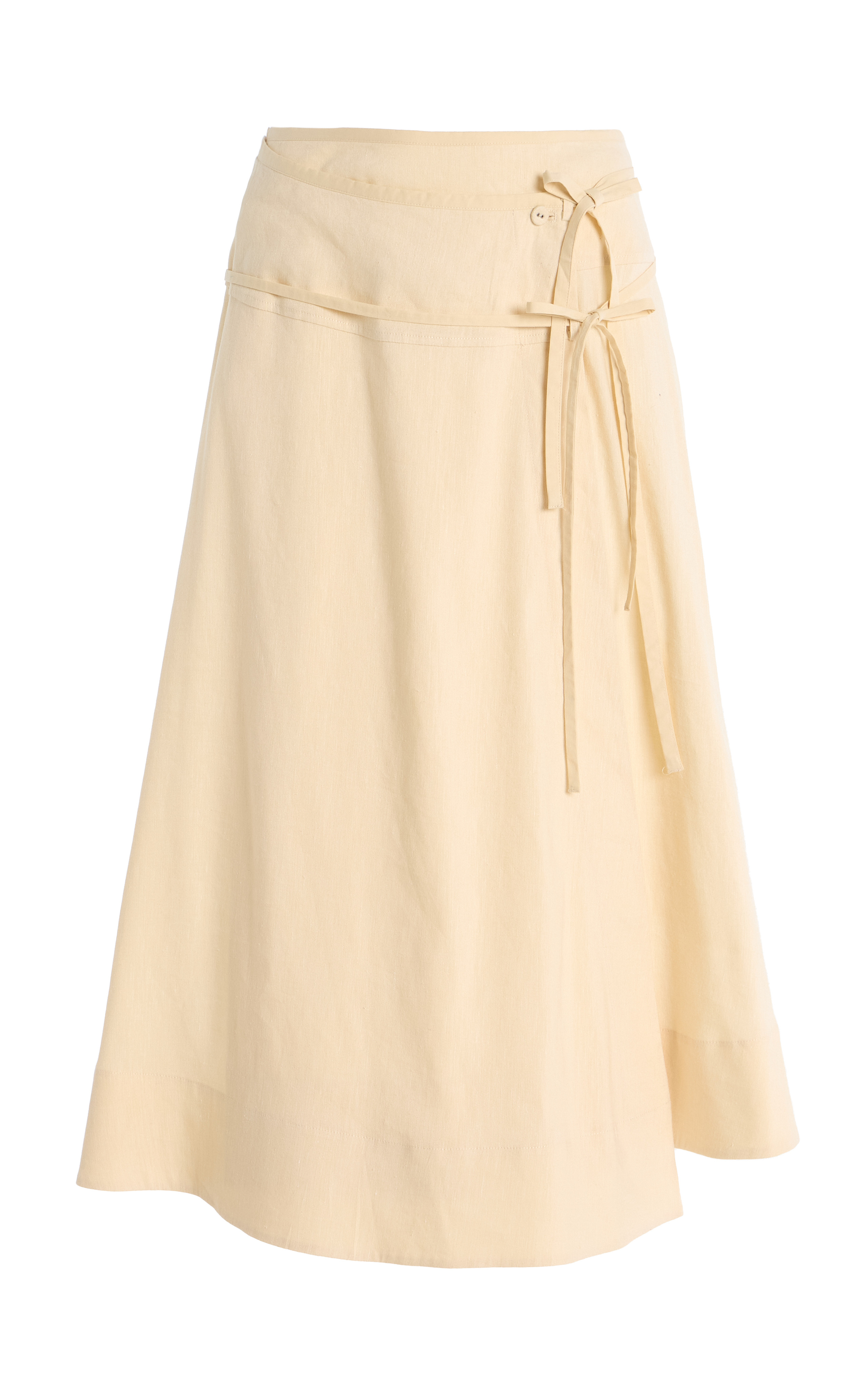 Jovie Slub Linen-Blend Wrap Skirt | Moda Operandi (Global)