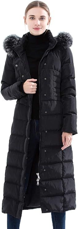 Obosoyo Women's Hooded Thickened Long Down Jacket Maxi Down Parka Puffer Coat | Amazon (US)