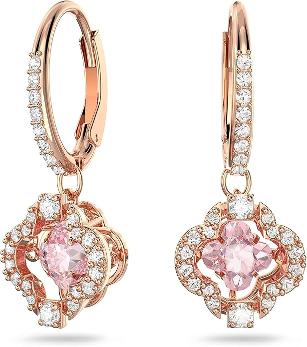 SWAROVSKI Sparkling Dance Clover Necklace, Earrings, and Bracelet Jewelry Collection, Rose Gold T... | Amazon (US)