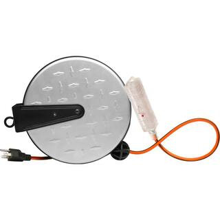 Southwire 30 ft. 16/3 Metal Retractable Extension Cord Reel E215 - The Home Depot | The Home Depot