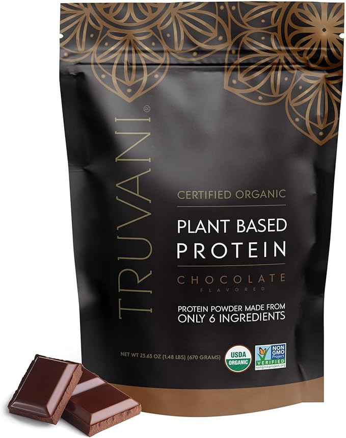 Truvani Vegan Protein Powder | Chocolate | 20g Organic Plant Based Protein | 20 Servings | Pea Pr... | Amazon (US)